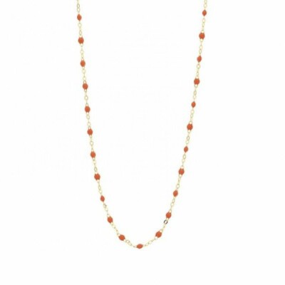 Collier Gigi Clozeau Classique en or rose et résine feu, 42cm