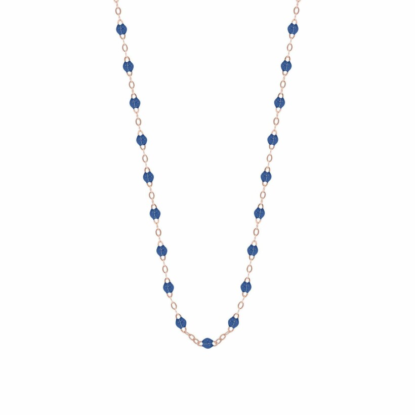 Gigi Clozeau necklace, rose gold and blue sapphire resin, 42cm