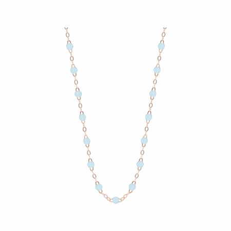 Collier Gigi Clozeau Classique en or rose et résine bleu layette, 50cm