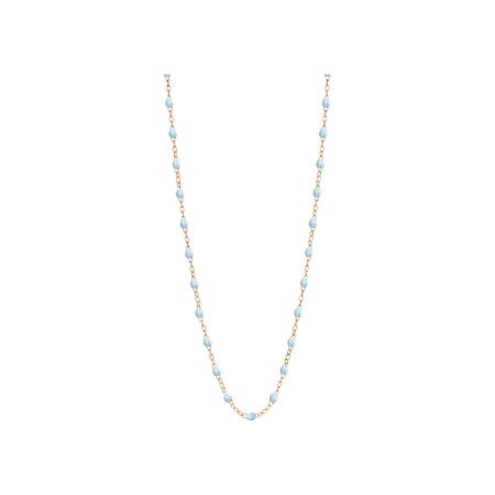 Collier Gigi Clozeau Classique en or rose et résine bleu layette, 45cm