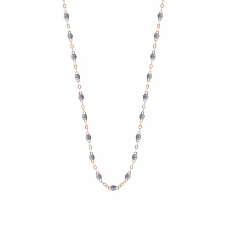 Collier Gigi Clozeau Classique en or rose et résine gris souris, 42cm