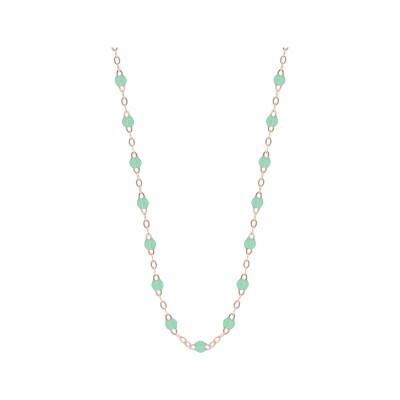 Collier Gigi Clozeau Classique en or rose et résine jade, 42cm