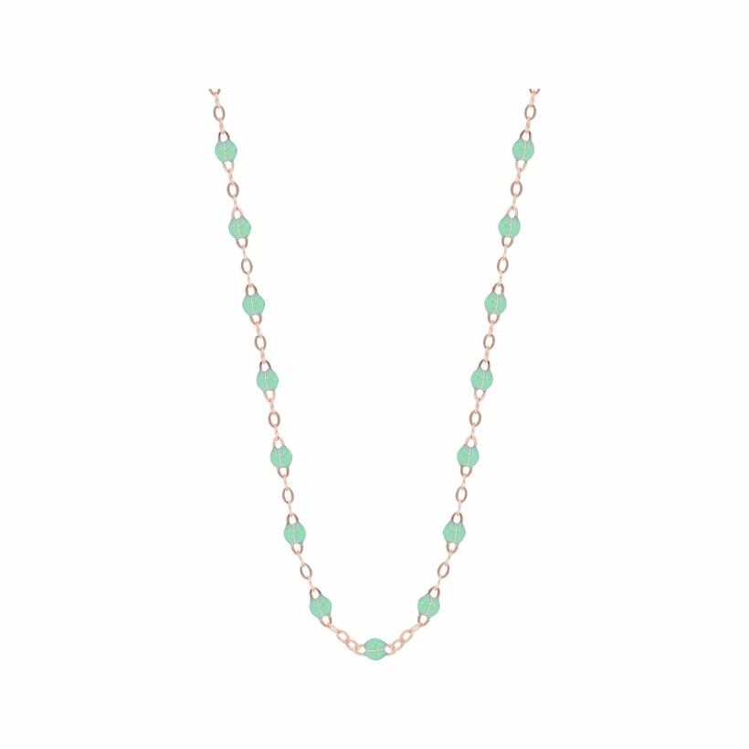 Gigi Clozeau necklace, rose gold, jade resin, 42cm