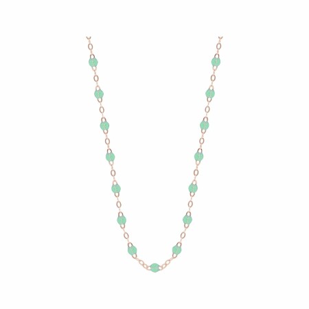 Collier Gigi Clozeau Classique en or rose et résine jade, 60cm