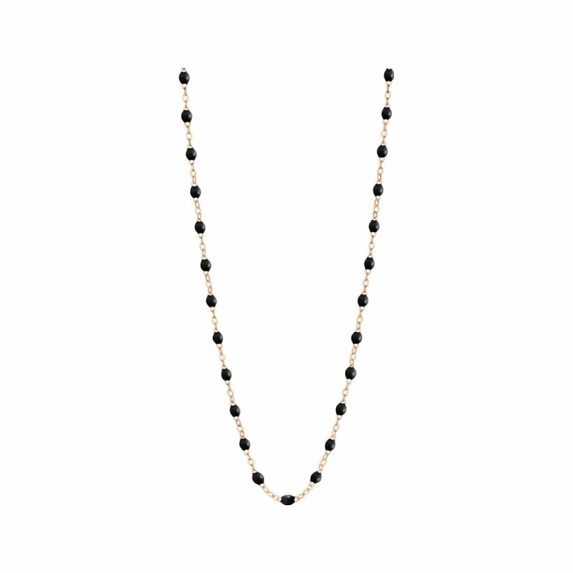 Gigi Clozeau necklace, rose gold and black resin, size 45cm