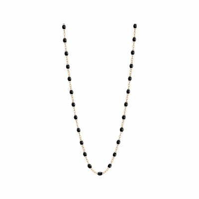 Collier Gigi Clozeau Classique en or rose et résine noire, 45cm