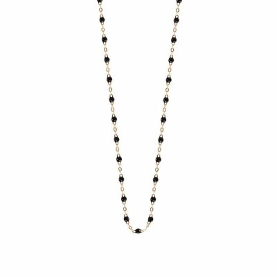 Collier Gigi Clozeau Classique en or rose et résine noire, 60cm