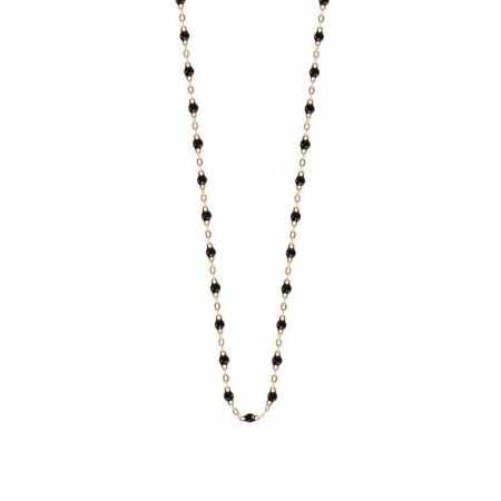 Collier Gigi Clozeau Classique en or rose et résine noire, 50cm