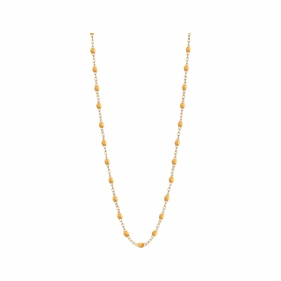 Collier Gigi Clozeau Classique en or rose et résine nude, 42cm