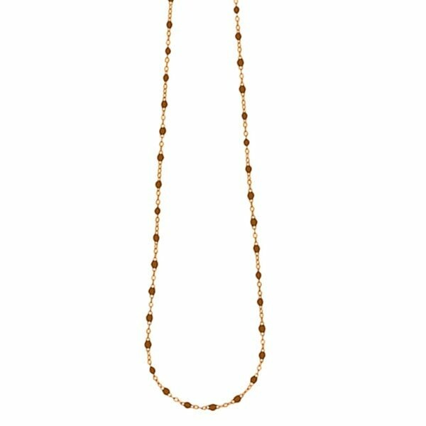 Collier Gigi Clozeau Classique en or rose et résine cuivré, 42cm