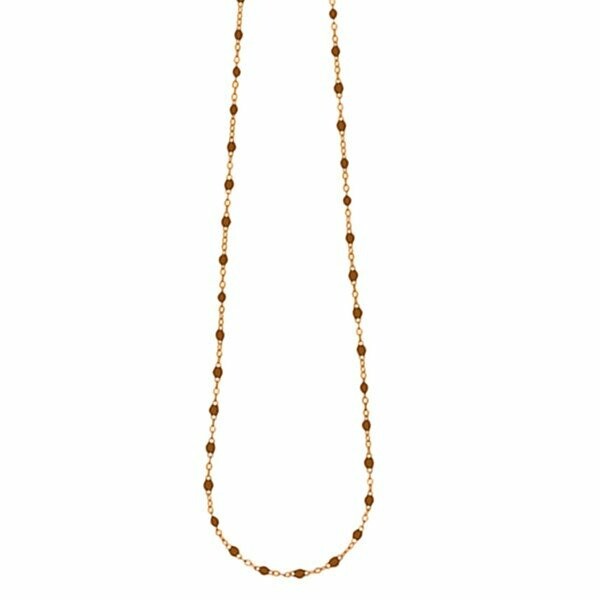 Gigi Clozeau necklace, rose gold, coppery resin, 42cm