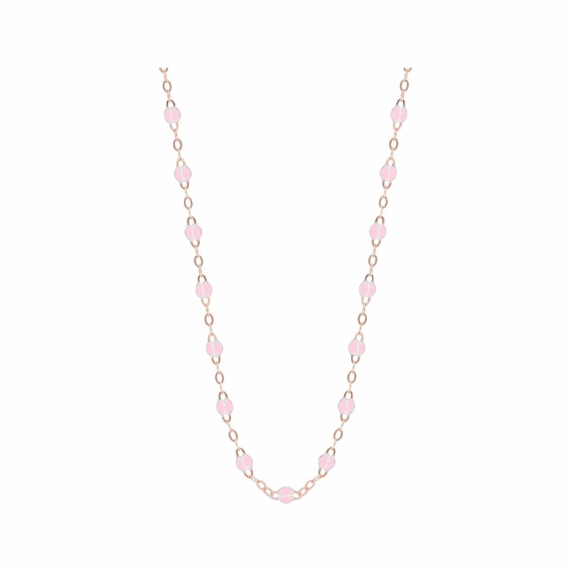 Gigi Clozeau necklace, rose gold and pink resin, 33cm