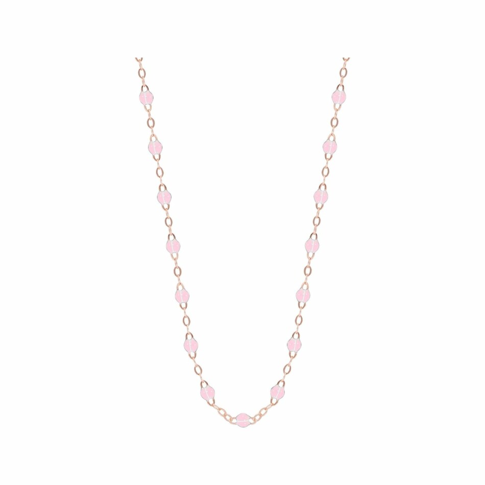 Collier Gigi Clozeau Classique en or rose et résine rose, 33cm