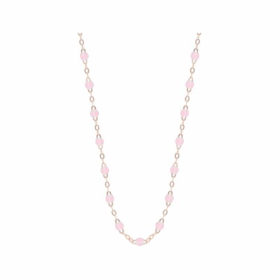 Collier Gigi Clozeau Classique en or rose et résine rose, 33cm