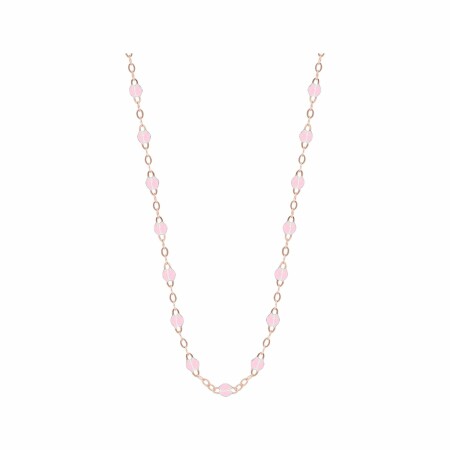 Collier Gigi Clozeau Classique en or rose et résine rose, 33cm