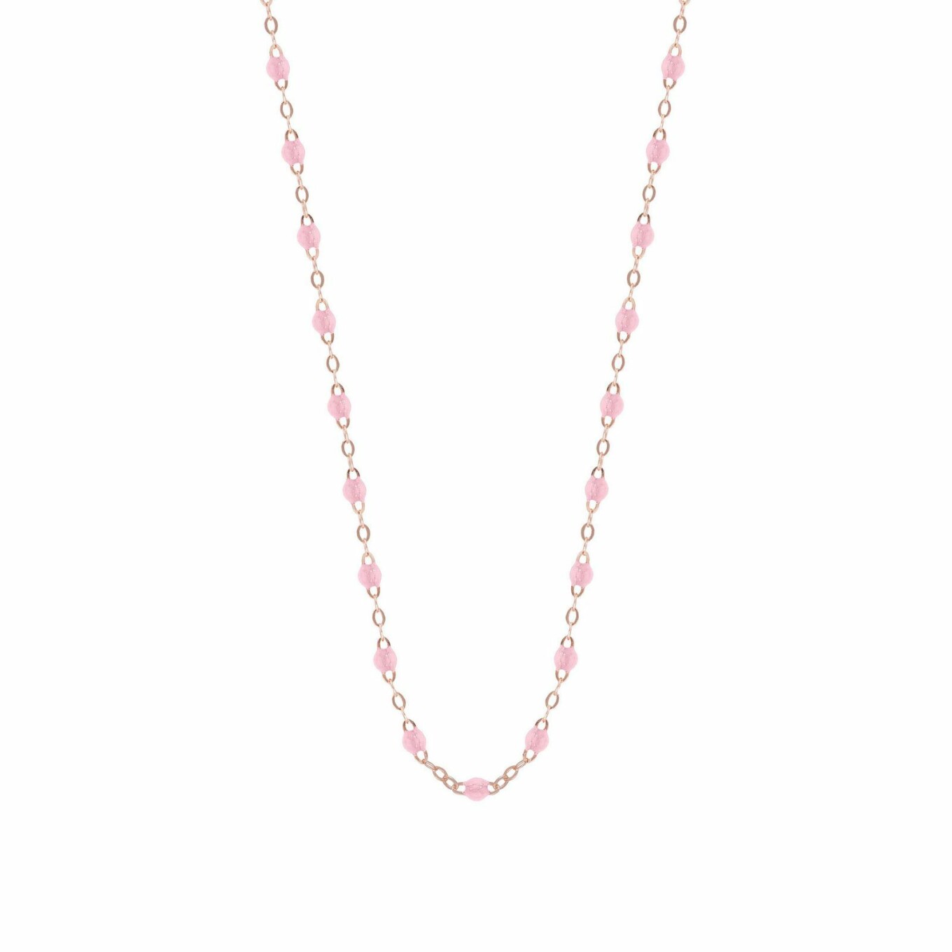 Collier Gigi Clozeau Classique en or rose et résine rose, 42cm