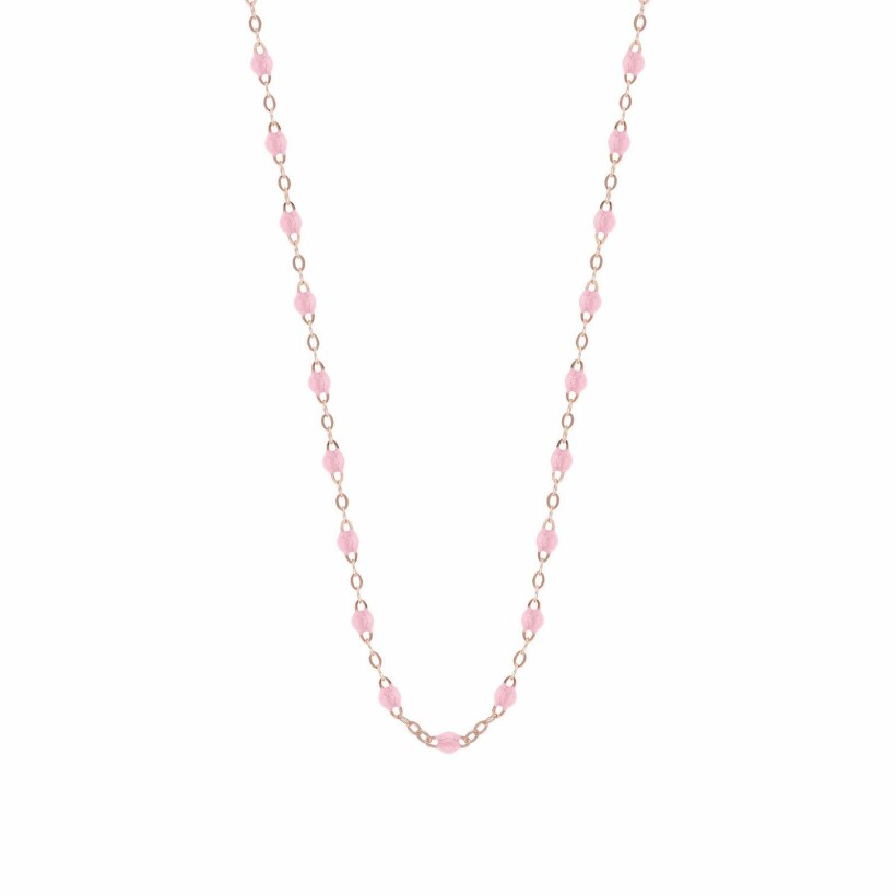Gigi Clozeau necklace, rose gold and pink resin, 42cm