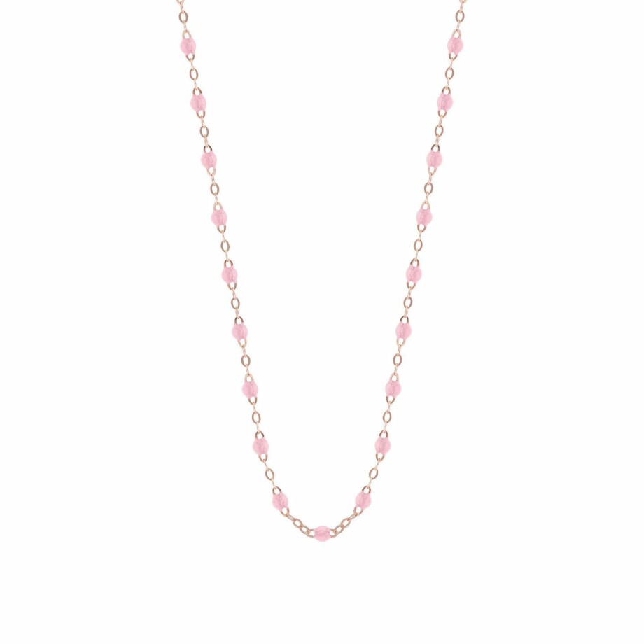 Collier Gigi Clozeau Classique en or rose et résine rose, 42cm