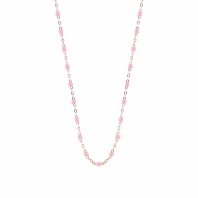 Collier Gigi Clozeau Classique en or rose et résine rose, 45cm