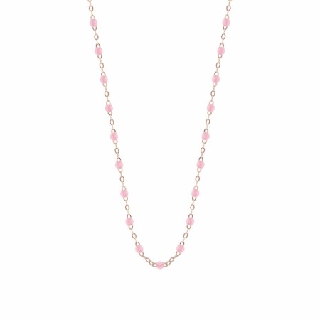 Collier Gigi Clozeau Classique en or rose et résine rose, 42cm