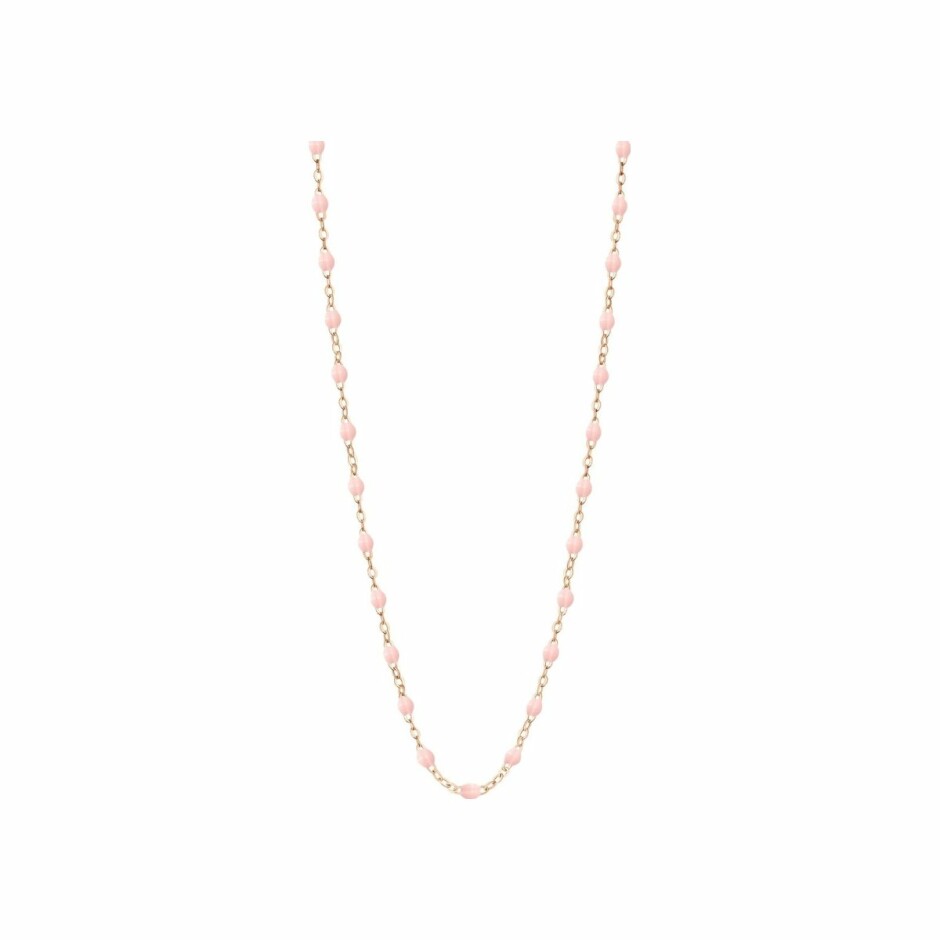 Collier Gigi Clozeau Classique en or rose et résine rose bébé, 50cm