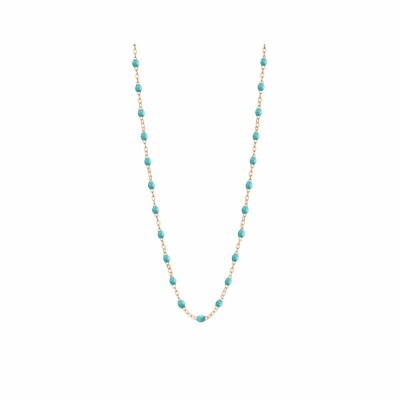 Gigi Clozeau necklace, rose gold and green turquoise resin, 42cm