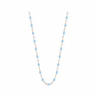 Collier Gigi Clozeau Classique en or rose et résine turquoise, 42cm