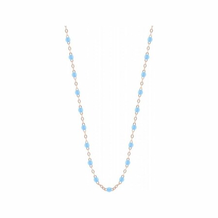 Collier Gigi Clozeau Classique en or rose et résine turquoise, 42cm