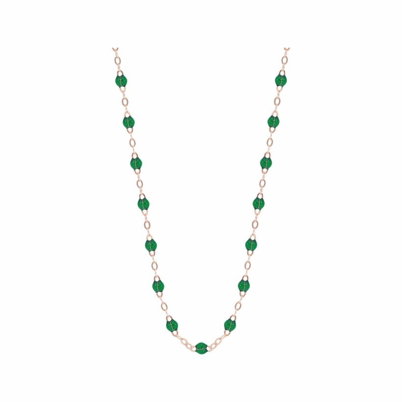 Gigi Clozeau necklace, rose gold, emerald resin, 50cm