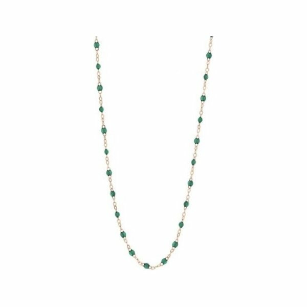 Gigi Clozeau necklace, rose gold, meadow green resin, 42cm