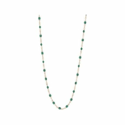 Gigi Clozeau necklace, rose gold, meadow green resin, 42cm