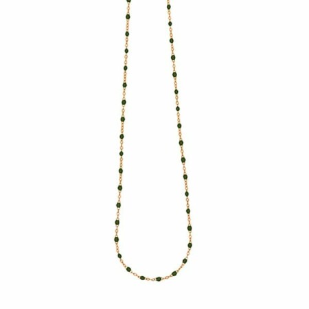 Collier Gigi Clozeau Classique en or rose et résine kaki, 42cm