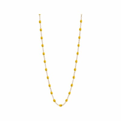 Collier Gigi Clozeau Classique en or rose et résine jaune canarie, 42cm