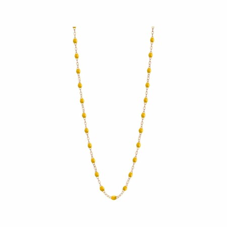 Collier Gigi Clozeau Classique en or rose et résine jaune canarie, 42cm