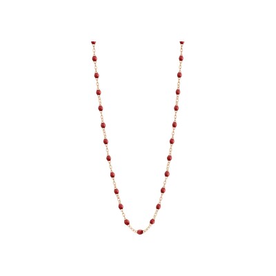 Collier Gigi Clozeau Classique en or rose et résine bordeaux, 45cm