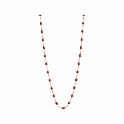 Collier Gigi Clozeau Classique en or rose et résine bordeaux, 50cm