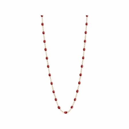 Collier Gigi Clozeau Classique en or rose et résine bordeaux, 50cm