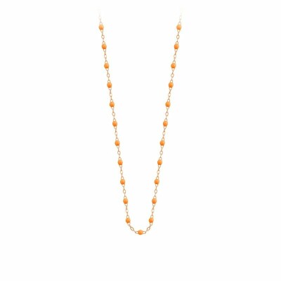 Collier Gigi Clozeau Classique en or rose et résine mandarine, 50cm