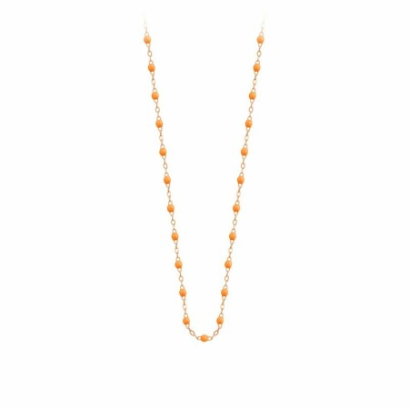 Collier Gigi Clozeau Classique en or rose et résine mandarine, 42cm