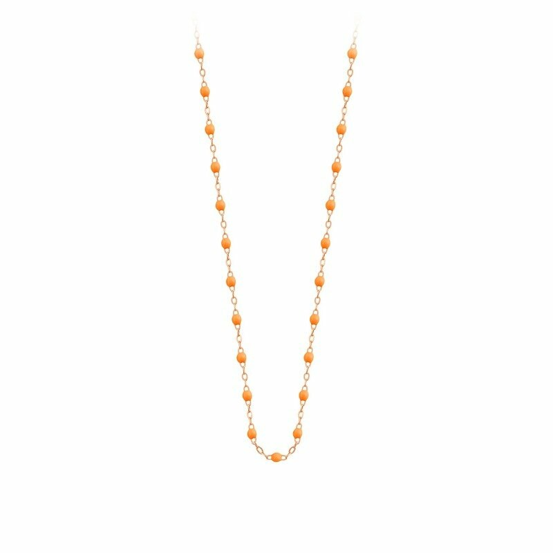 Gigi Clozeau necklace, rose gold and mandarin resin, 42cm