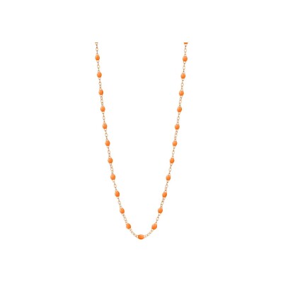 Collier Gigi Clozeau Classique en or rose et résine mandarine, 45cm