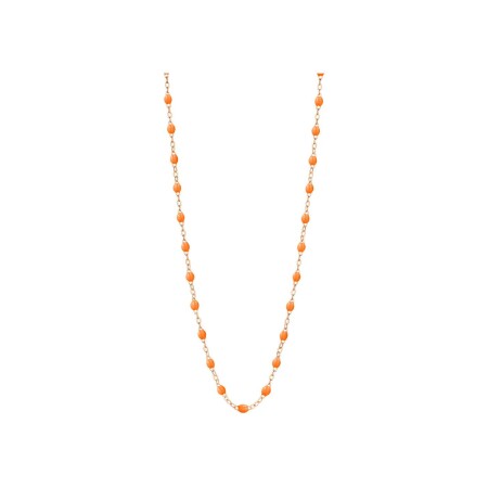 Collier Gigi Clozeau Classique en or rose et résine mandarine, 45cm