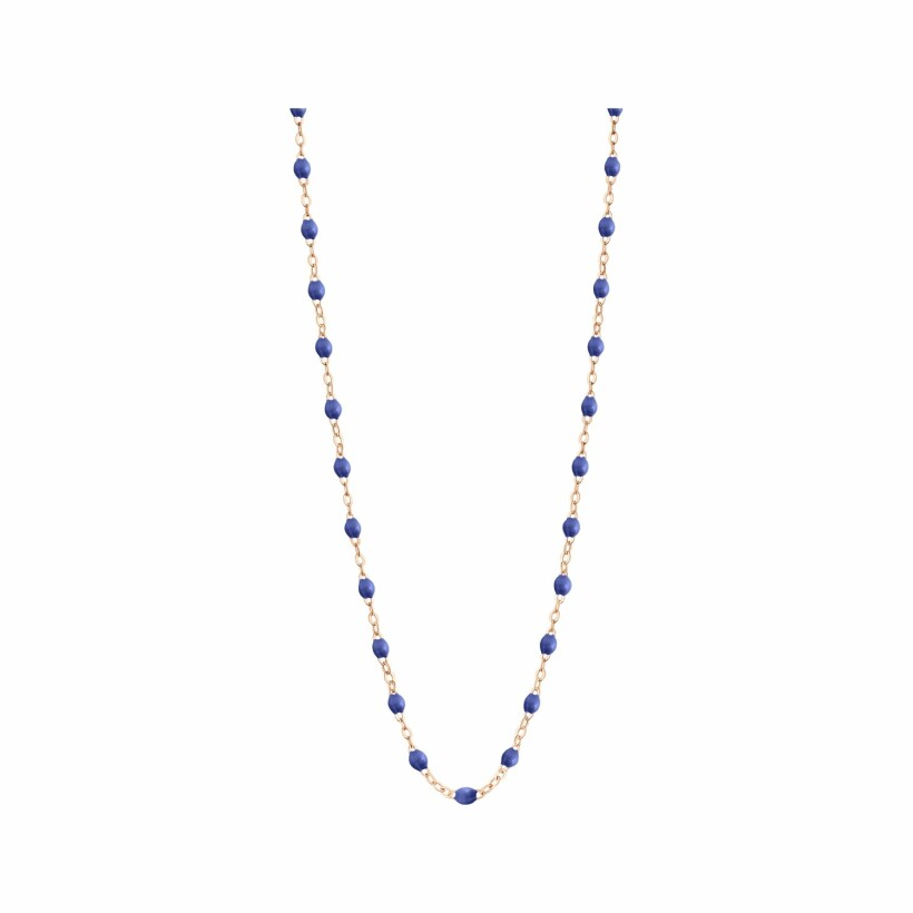 Gigi Clozeau necklace, rose gold and cornflower blue, 42cm