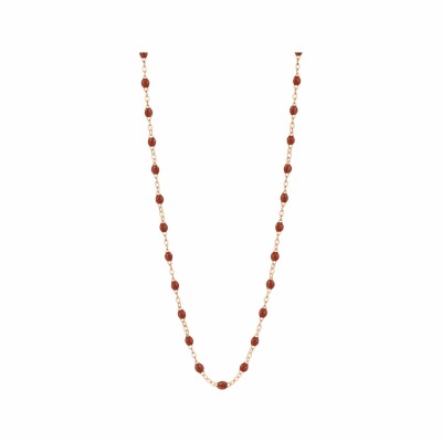 Collier Gigi Clozeau Classique en or rose et résine rouille, 42cm