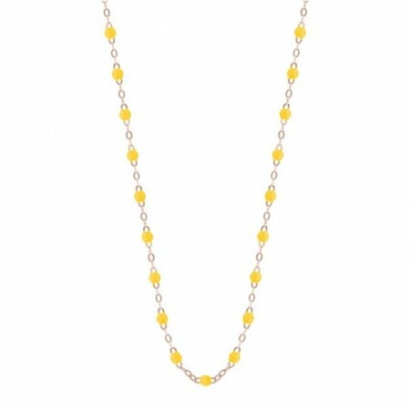 Collier Gigi Clozeau Classique en or rose et résine citron, 42cm