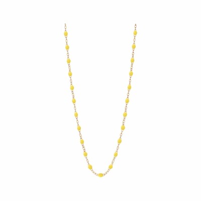 Collier Gigi Clozeau Classique en or roseet résine citron, 50cm