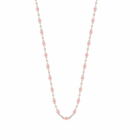 Collier Gigi Clozeau Classique en or rose et résine saumon, 45cm