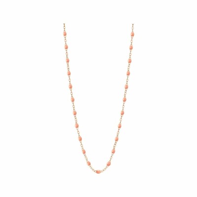 Collier Gigi Clozeau Classique en or rose et résine saumon, 50cm