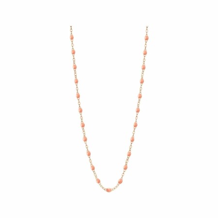 Collier Gigi Clozeau Classique en or rose et résine saumon, 50cm