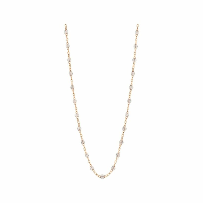 Collier Gigi Clozeau Classique en or rose et résine sparkle, 50cm